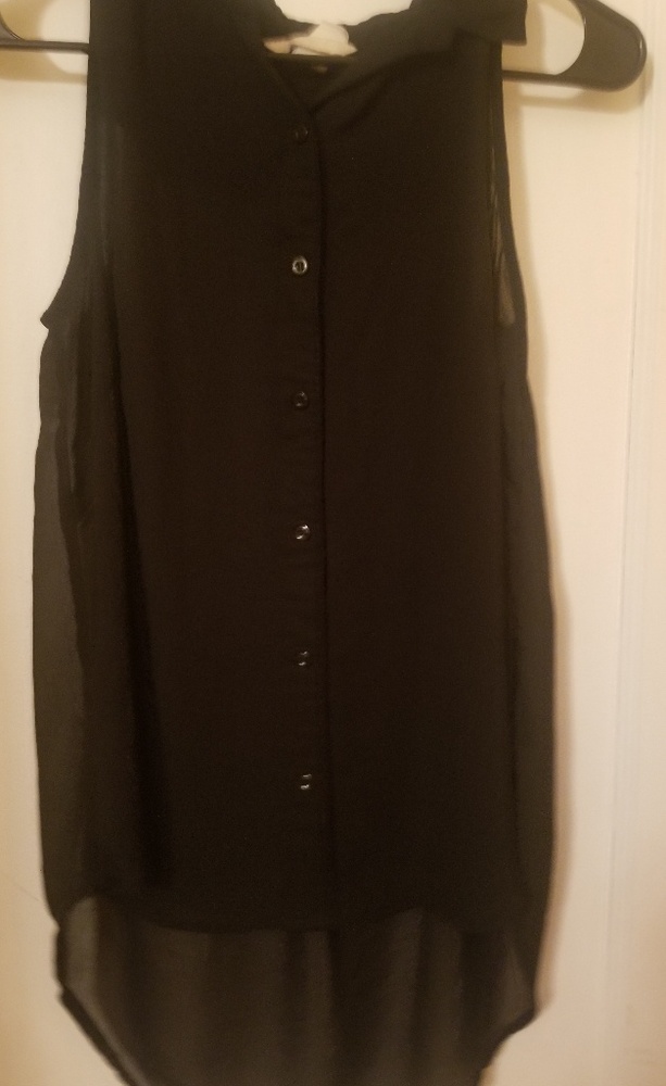 Black See Through Blouse